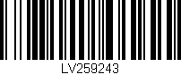 Código de barras (EAN, GTIN, SKU, ISBN): 'LV259243'