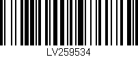 Código de barras (EAN, GTIN, SKU, ISBN): 'LV259534'