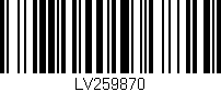 Código de barras (EAN, GTIN, SKU, ISBN): 'LV259870'