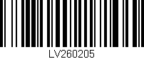 Código de barras (EAN, GTIN, SKU, ISBN): 'LV260205'