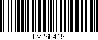 Código de barras (EAN, GTIN, SKU, ISBN): 'LV260419'