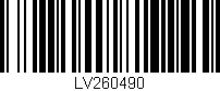 Código de barras (EAN, GTIN, SKU, ISBN): 'LV260490'