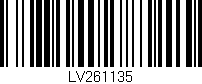 Código de barras (EAN, GTIN, SKU, ISBN): 'LV261135'