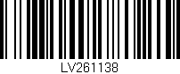 Código de barras (EAN, GTIN, SKU, ISBN): 'LV261138'
