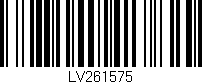 Código de barras (EAN, GTIN, SKU, ISBN): 'LV261575'