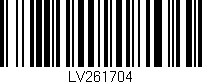 Código de barras (EAN, GTIN, SKU, ISBN): 'LV261704'