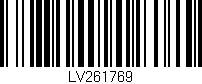 Código de barras (EAN, GTIN, SKU, ISBN): 'LV261769'