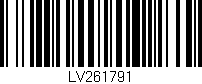 Código de barras (EAN, GTIN, SKU, ISBN): 'LV261791'