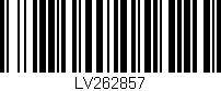 Código de barras (EAN, GTIN, SKU, ISBN): 'LV262857'