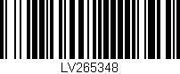 Código de barras (EAN, GTIN, SKU, ISBN): 'LV265348'