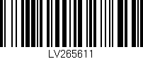 Código de barras (EAN, GTIN, SKU, ISBN): 'LV265611'