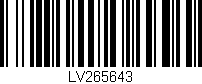 Código de barras (EAN, GTIN, SKU, ISBN): 'LV265643'