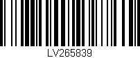 Código de barras (EAN, GTIN, SKU, ISBN): 'LV265839'