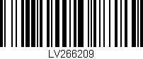 Código de barras (EAN, GTIN, SKU, ISBN): 'LV266209'