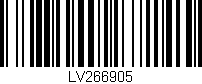 Código de barras (EAN, GTIN, SKU, ISBN): 'LV266905'