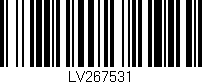 Código de barras (EAN, GTIN, SKU, ISBN): 'LV267531'