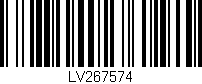 Código de barras (EAN, GTIN, SKU, ISBN): 'LV267574'