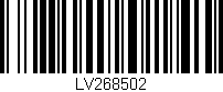 Código de barras (EAN, GTIN, SKU, ISBN): 'LV268502'