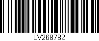 Código de barras (EAN, GTIN, SKU, ISBN): 'LV268782'