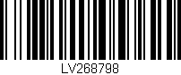 Código de barras (EAN, GTIN, SKU, ISBN): 'LV268798'