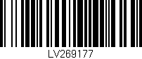 Código de barras (EAN, GTIN, SKU, ISBN): 'LV269177'