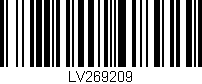 Código de barras (EAN, GTIN, SKU, ISBN): 'LV269209'