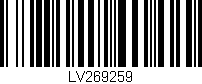 Código de barras (EAN, GTIN, SKU, ISBN): 'LV269259'