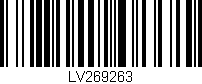 Código de barras (EAN, GTIN, SKU, ISBN): 'LV269263'