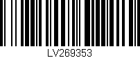 Código de barras (EAN, GTIN, SKU, ISBN): 'LV269353'