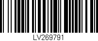 Código de barras (EAN, GTIN, SKU, ISBN): 'LV269791'