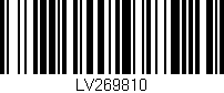 Código de barras (EAN, GTIN, SKU, ISBN): 'LV269810'