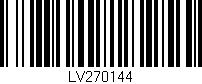Código de barras (EAN, GTIN, SKU, ISBN): 'LV270144'