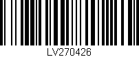Código de barras (EAN, GTIN, SKU, ISBN): 'LV270426'
