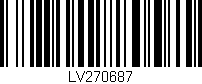 Código de barras (EAN, GTIN, SKU, ISBN): 'LV270687'