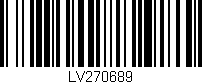 Código de barras (EAN, GTIN, SKU, ISBN): 'LV270689'