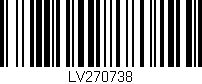 Código de barras (EAN, GTIN, SKU, ISBN): 'LV270738'