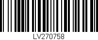 Código de barras (EAN, GTIN, SKU, ISBN): 'LV270758'