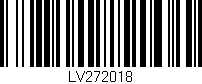 Código de barras (EAN, GTIN, SKU, ISBN): 'LV272018'