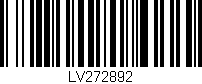Código de barras (EAN, GTIN, SKU, ISBN): 'LV272892'