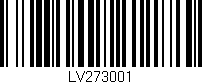 Código de barras (EAN, GTIN, SKU, ISBN): 'LV273001'