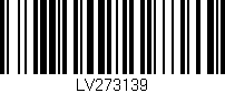 Código de barras (EAN, GTIN, SKU, ISBN): 'LV273139'