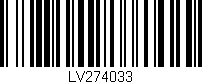 Código de barras (EAN, GTIN, SKU, ISBN): 'LV274033'