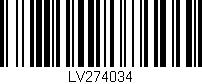 Código de barras (EAN, GTIN, SKU, ISBN): 'LV274034'