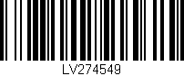 Código de barras (EAN, GTIN, SKU, ISBN): 'LV274549'