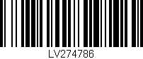 Código de barras (EAN, GTIN, SKU, ISBN): 'LV274786'