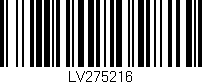 Código de barras (EAN, GTIN, SKU, ISBN): 'LV275216'