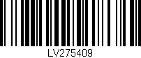 Código de barras (EAN, GTIN, SKU, ISBN): 'LV275409'