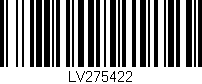 Código de barras (EAN, GTIN, SKU, ISBN): 'LV275422'