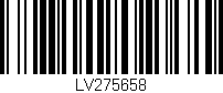 Código de barras (EAN, GTIN, SKU, ISBN): 'LV275658'