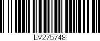 Código de barras (EAN, GTIN, SKU, ISBN): 'LV275748'